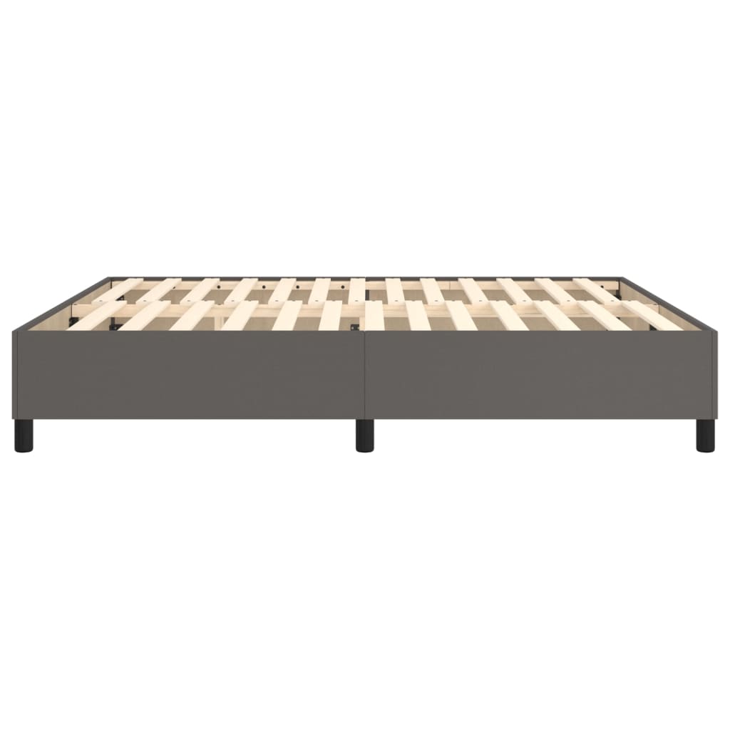 Cadre de lit sans matelas gris 160x200 cm similicuir - XIOS
