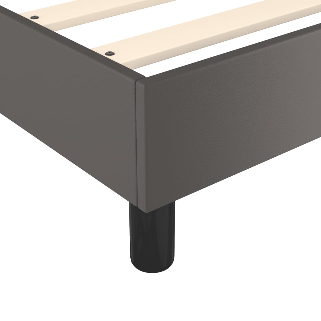 Cadre de lit sans matelas gris 160x200 cm similicuir - XIOS