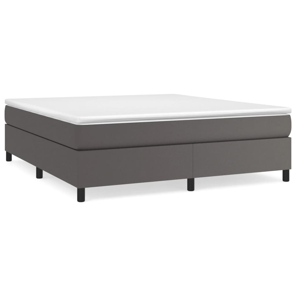 Cadre de lit sans matelas gris 180x200 cm similicuir - XIOS
