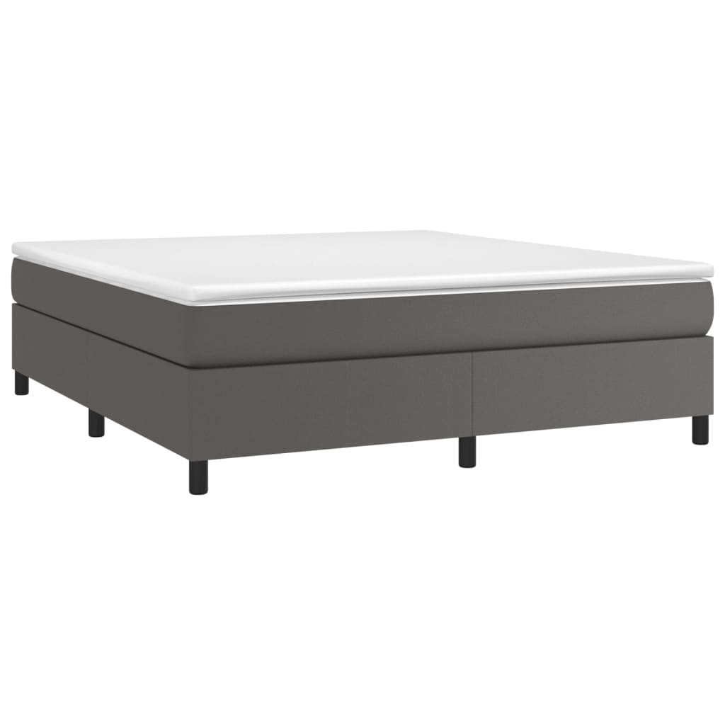 Cadre de lit sans matelas gris 180x200 cm similicuir - XIOS