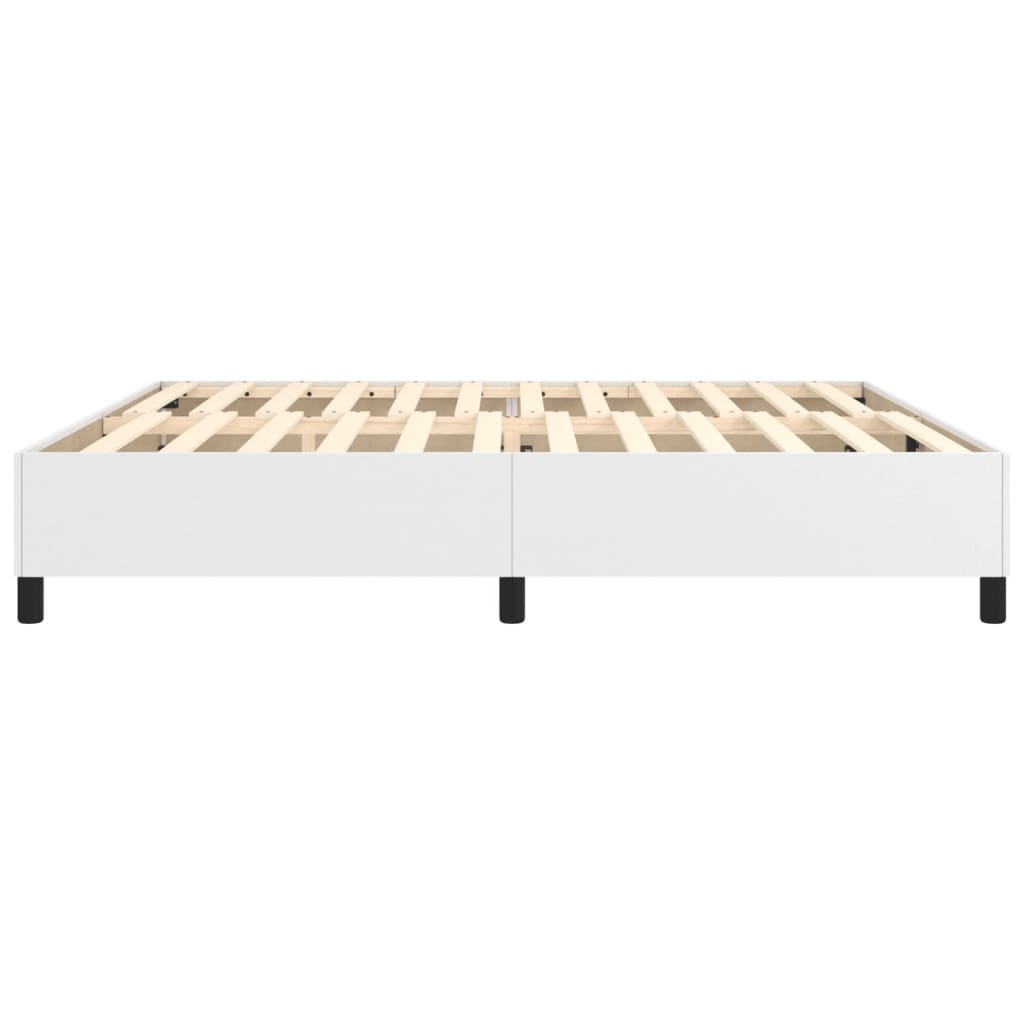 Cadre de lit sans matelas blanc 200x200 cm similicuir - XIOS