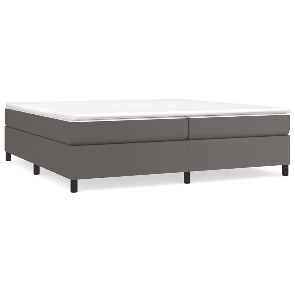 Cadre de lit sans matelas gris 200x200 cm similicuir - XIOS