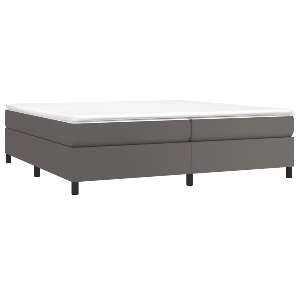Cadre de lit sans matelas gris 200x200 cm similicuir - XIOS
