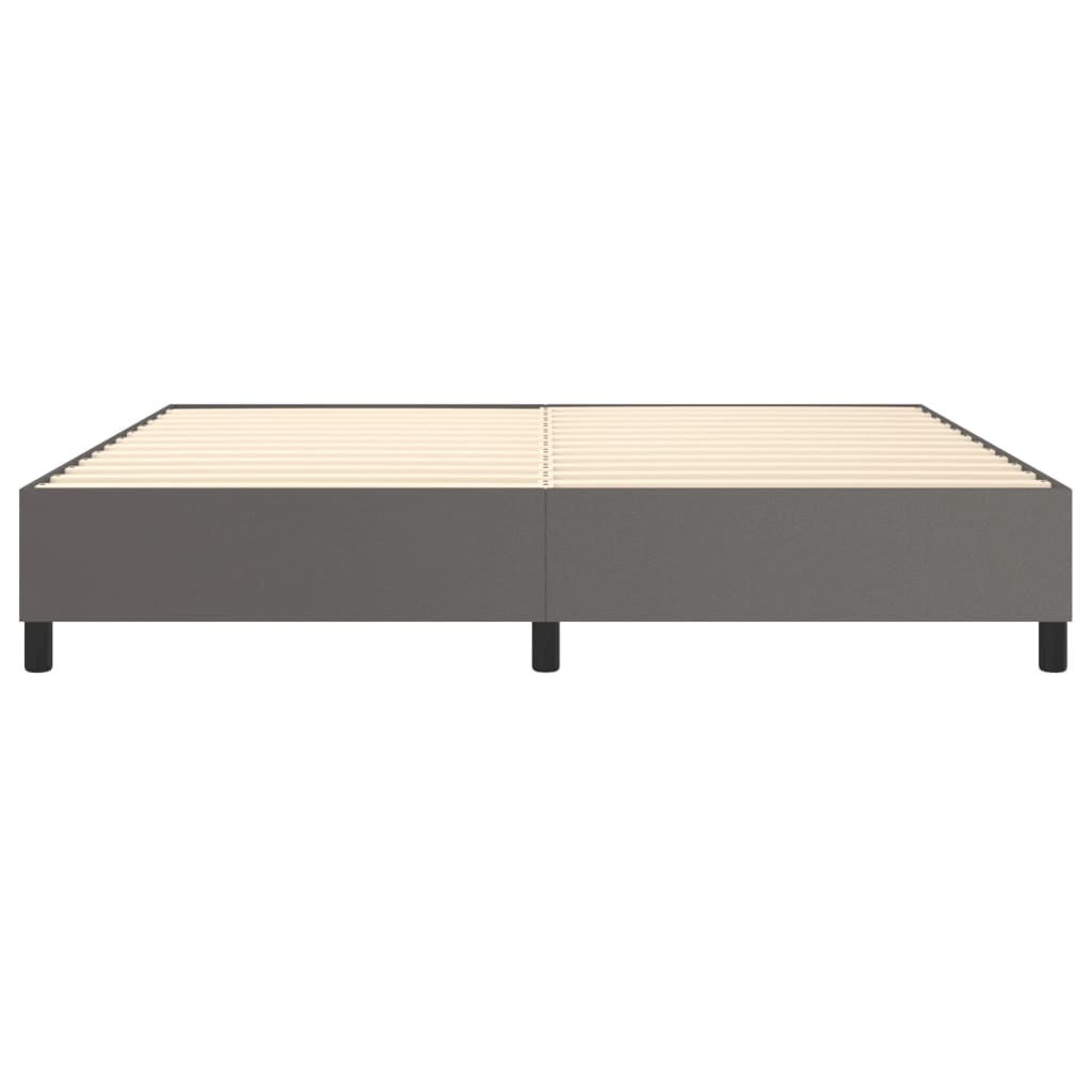 Cadre de lit sans matelas gris 200x200 cm similicuir - XIOS