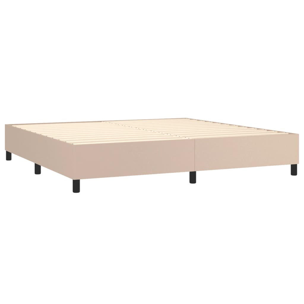 Cadre de lit sans matelas cappuccino 200x200 cm similicuir - XIOS