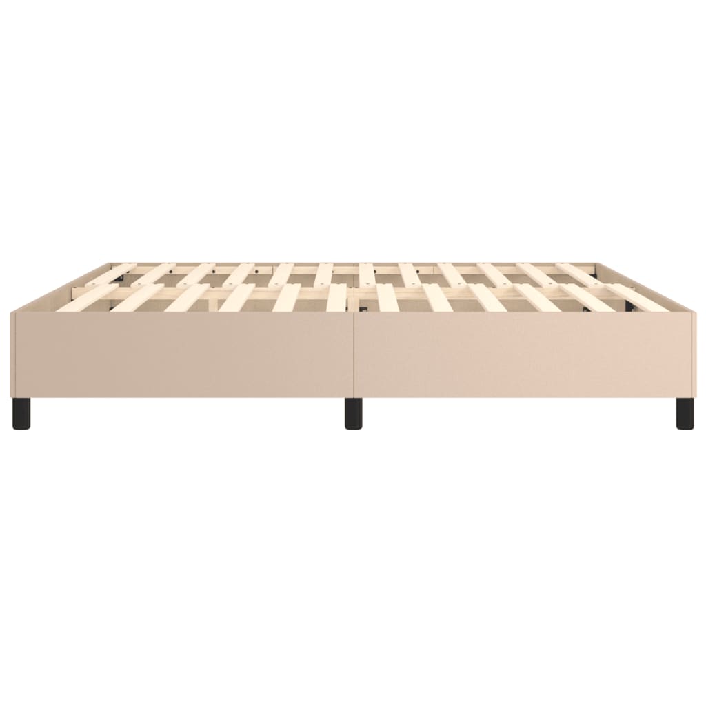 Cadre de lit sans matelas cappuccino 200x200 cm similicuir - XIOS
