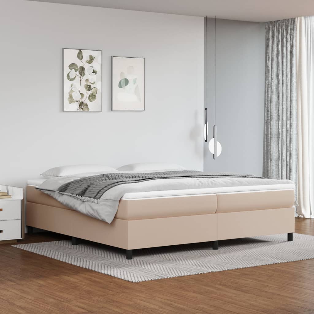 Cadre de lit sans matelas cappuccino 200x200 cm similicuir - XIOS