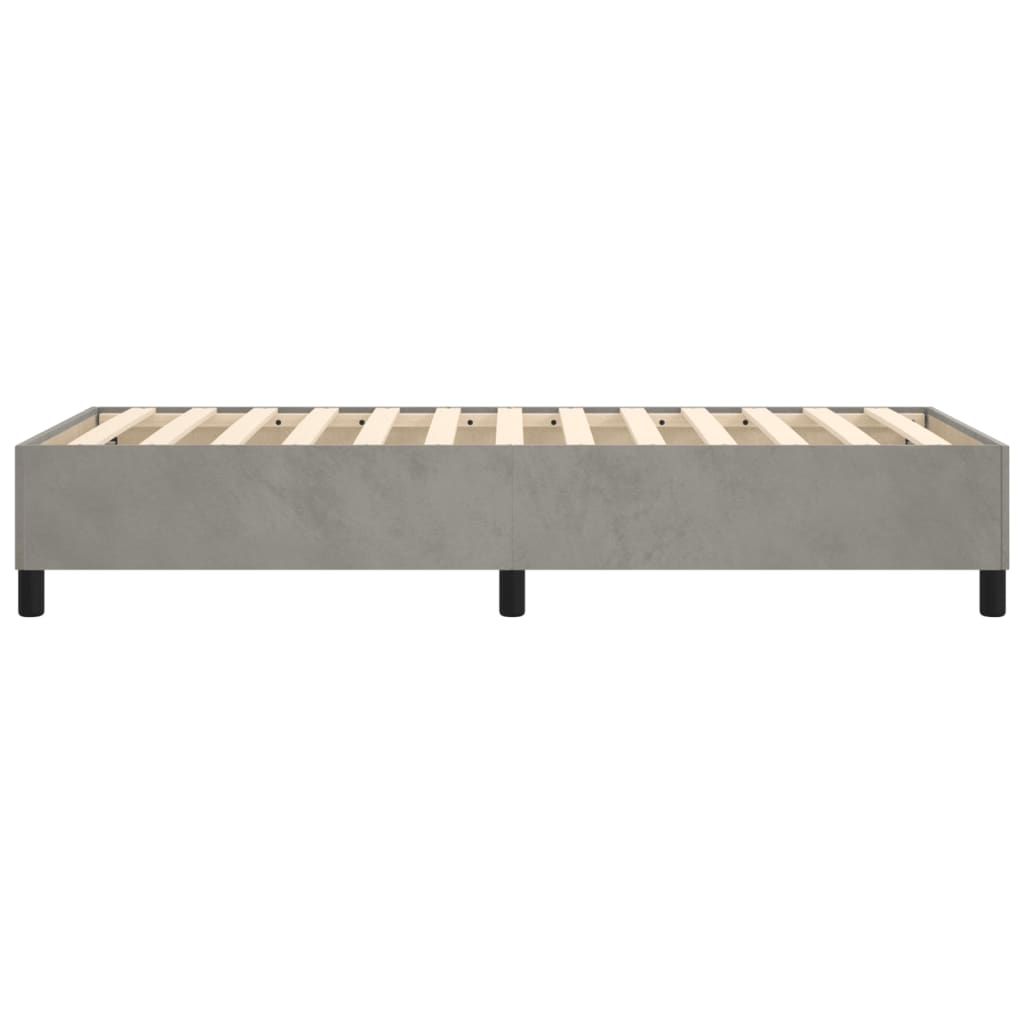 Cadre de lit sans matelas gris clair 80x200 cm velours - XIOS