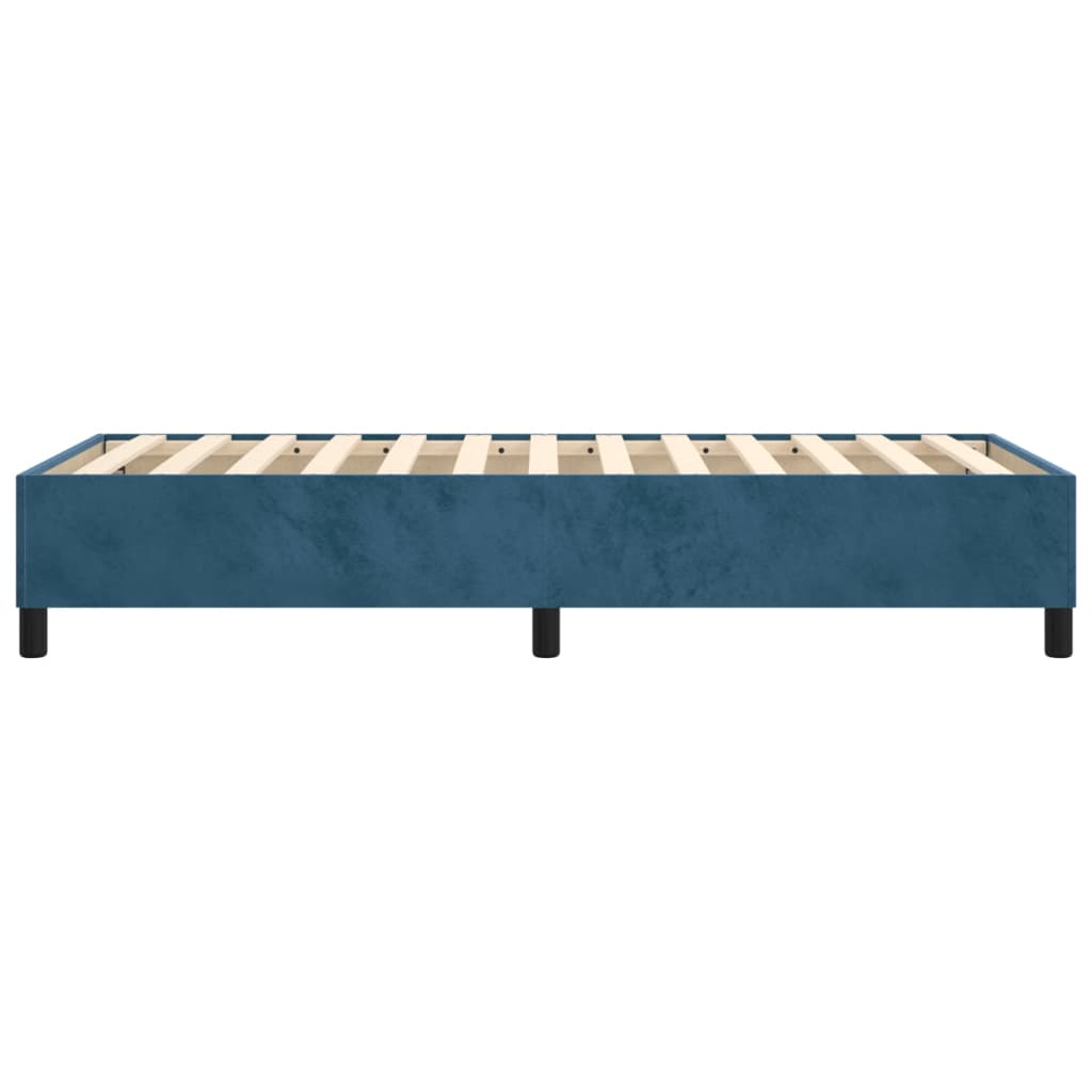 Cadre de lit sans matelas bleu foncé 80x200 cm velours - XIOS