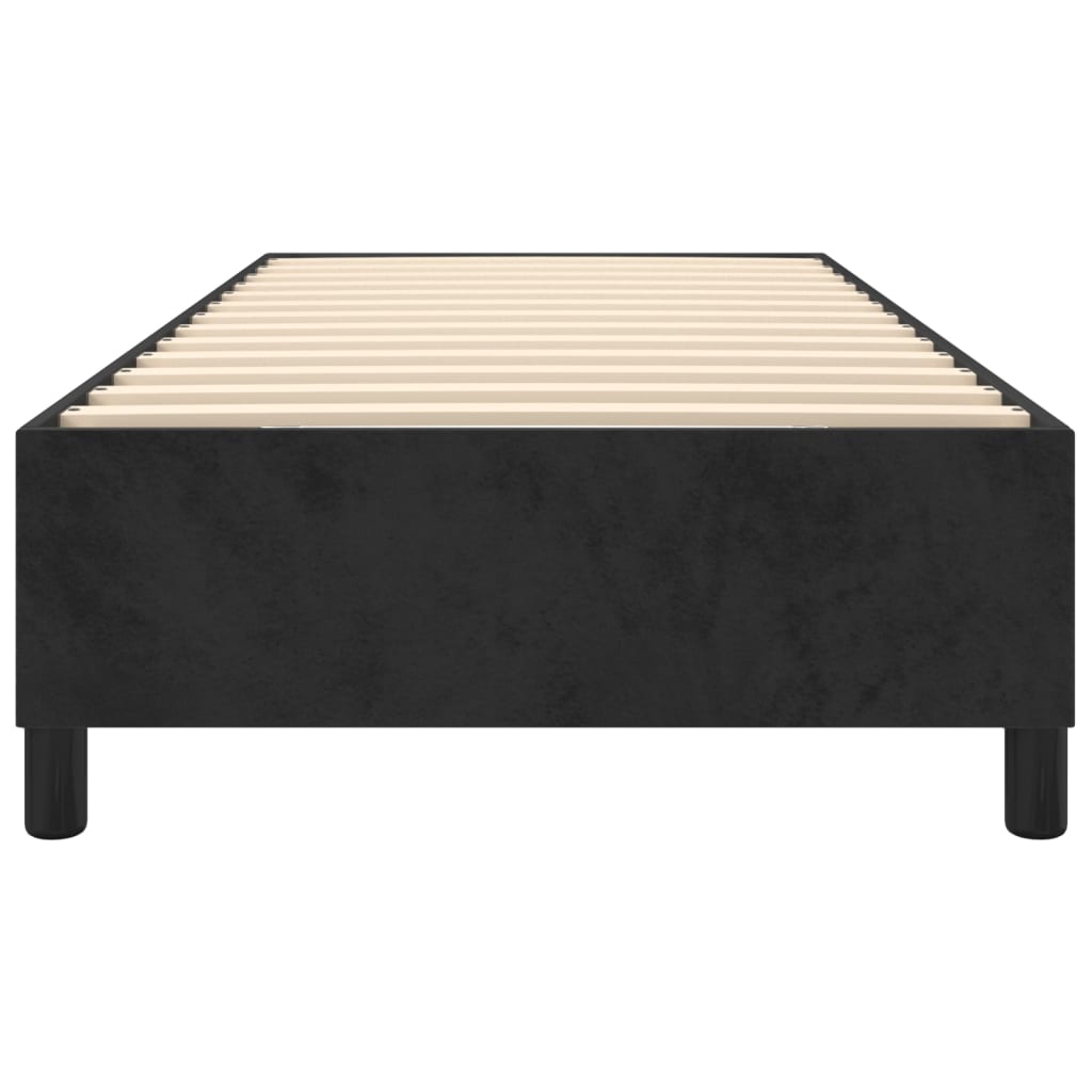 Cadre de lit sans matelas noir 90x190 cm velours - XIOS