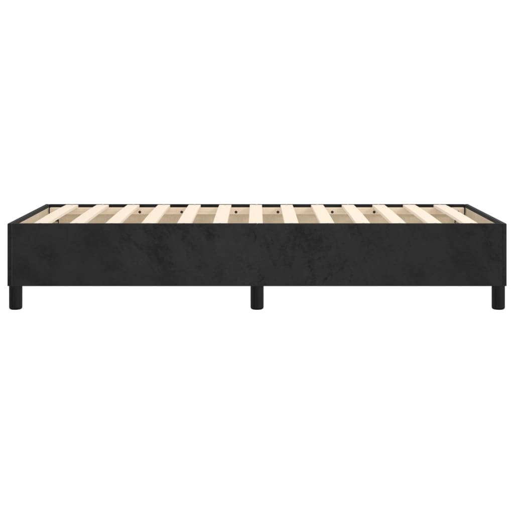 Cadre de lit sans matelas noir 90x190 cm velours - XIOS