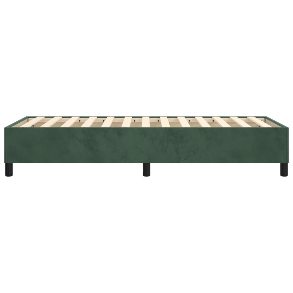 Cadre de lit sans matelas vert foncé 90x190 cm velours - XIOS