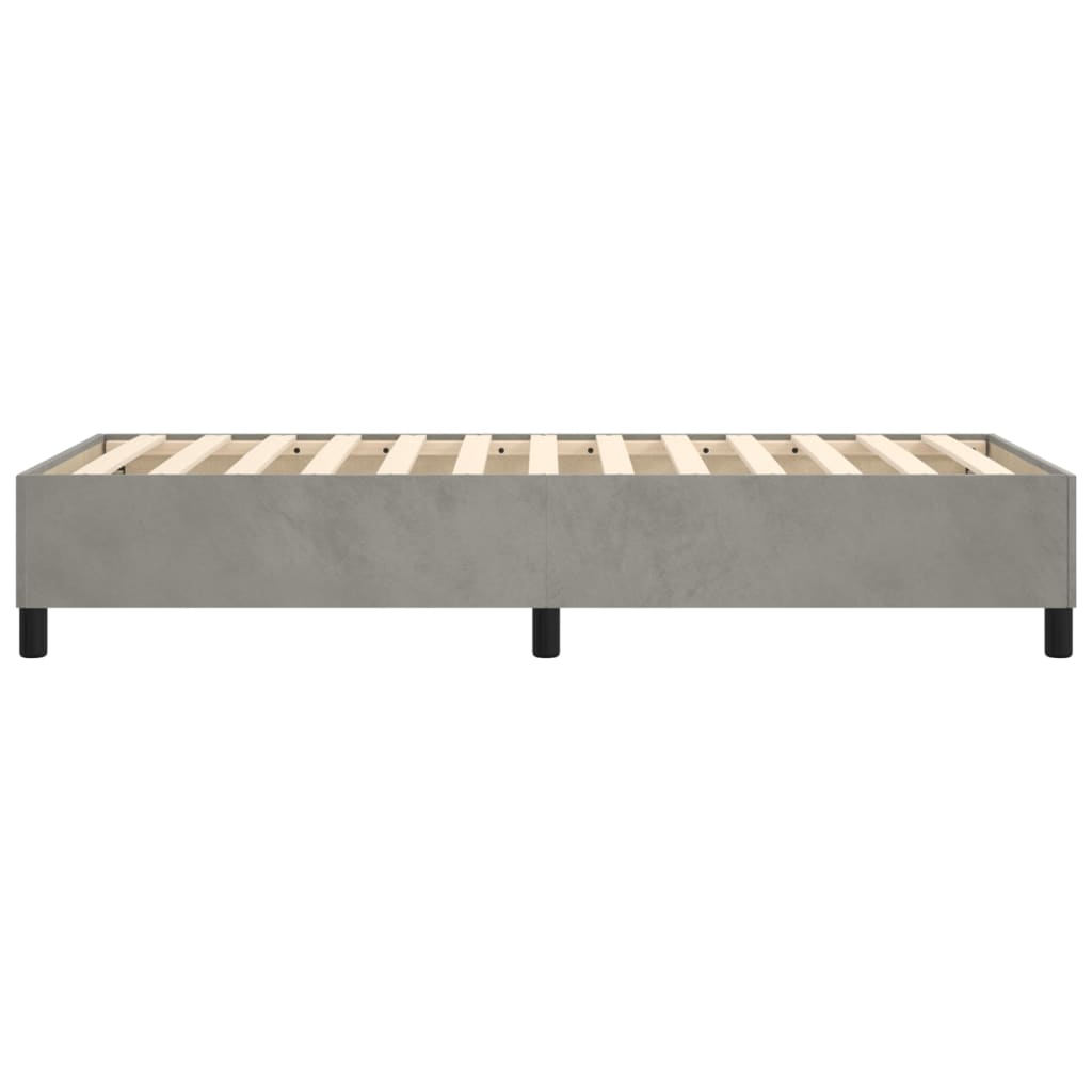 Cadre de lit sans matelas gris clair 90x200 cm velours - XIOS