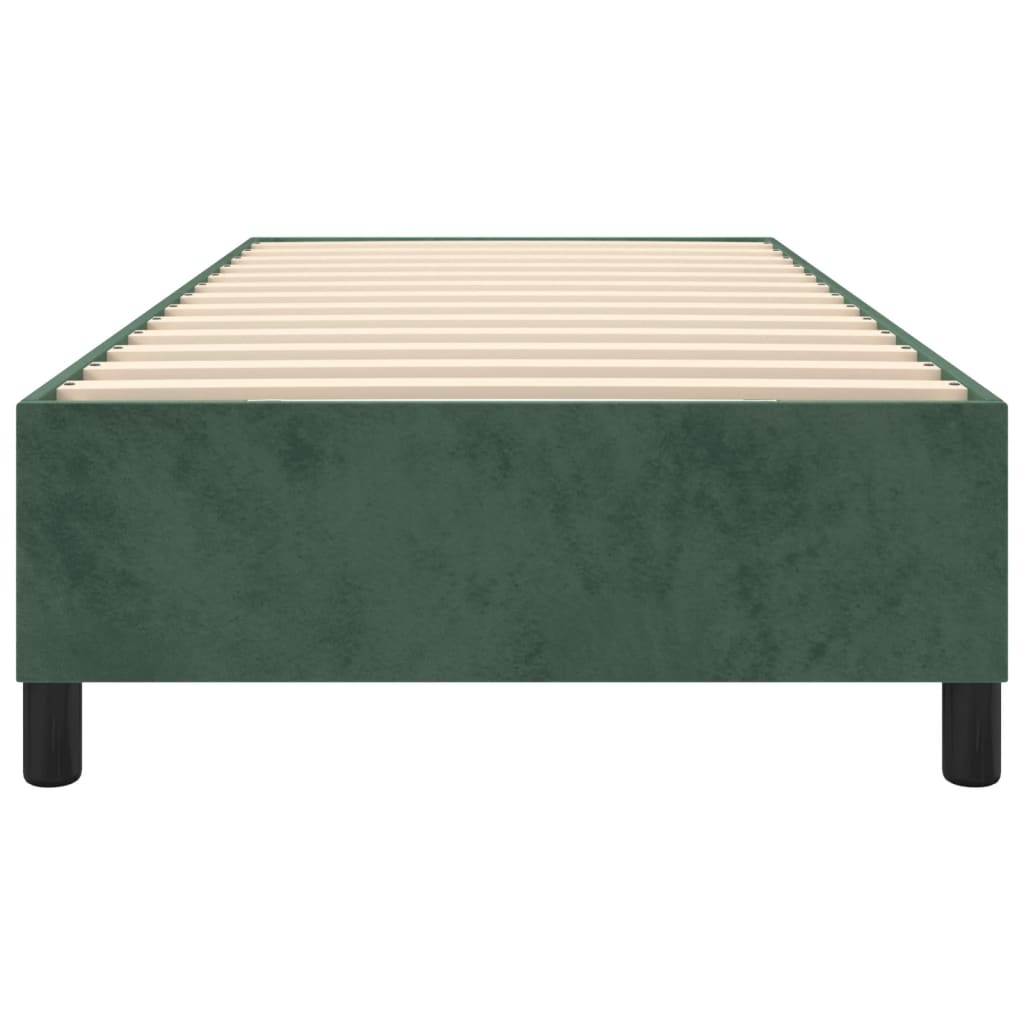 Cadre de lit sans matelas vert foncé 90x200 cm velours - XIOS
