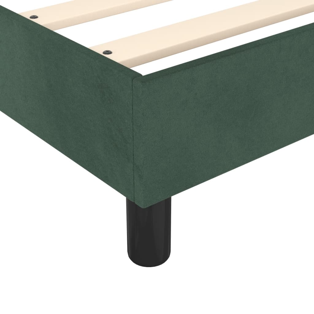 Cadre de lit sans matelas vert foncé 90x200 cm velours - XIOS