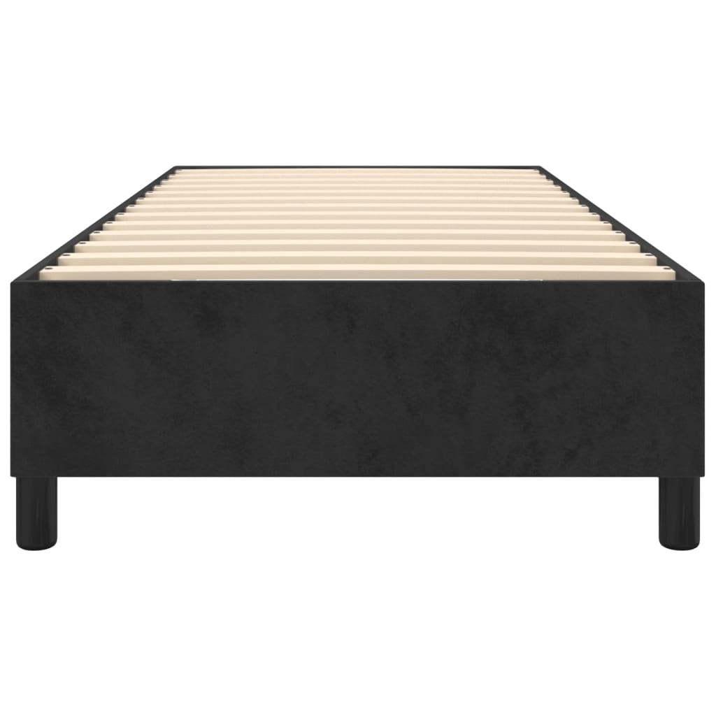 Cadre de lit sans matelas noir 100x200 cm velours - XIOS
