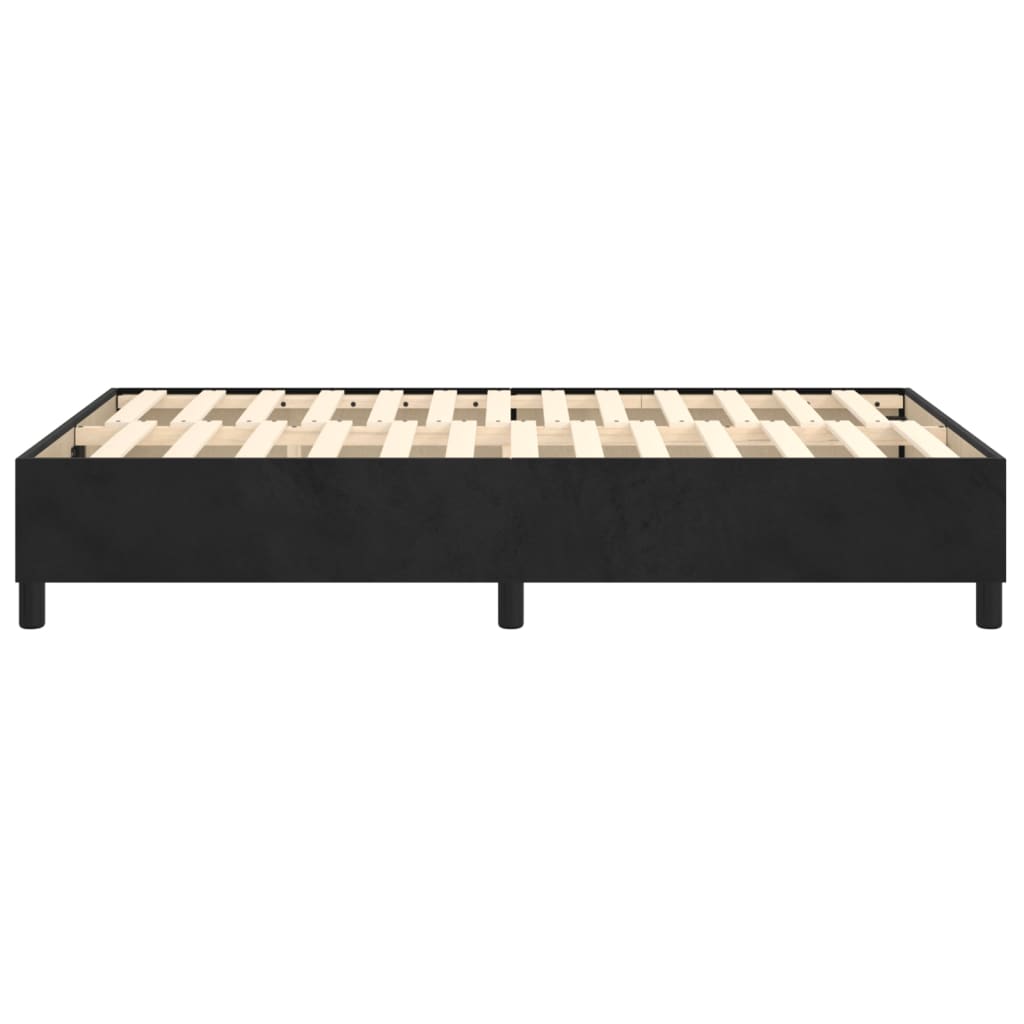 Cadre de lit sans matelas noir 120x200 cm velours - XIOS