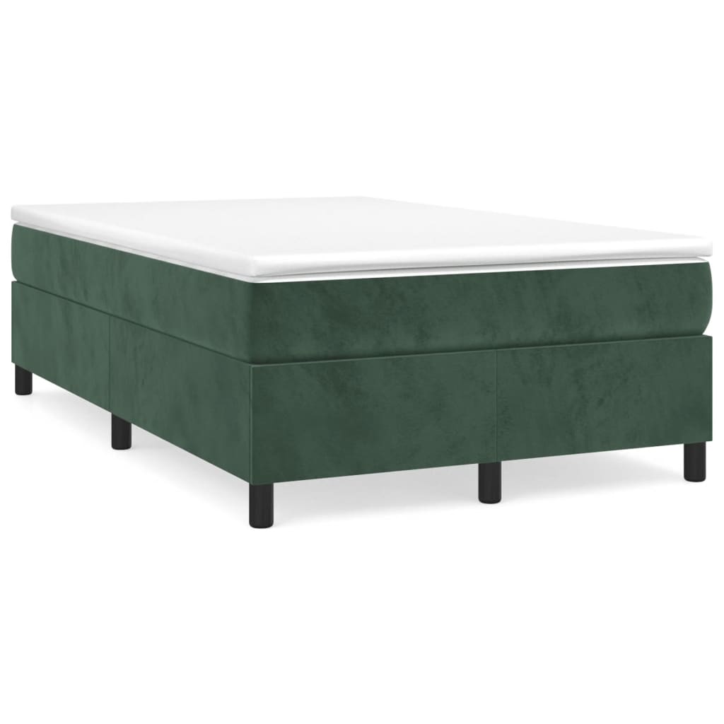 Cadre de lit sans matelas vert foncé 120x200 cm velours - XIOS