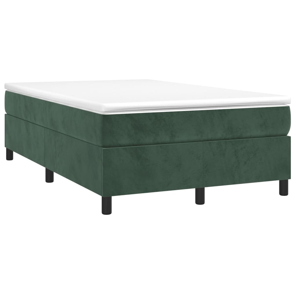 Cadre de lit sans matelas vert foncé 120x200 cm velours - XIOS