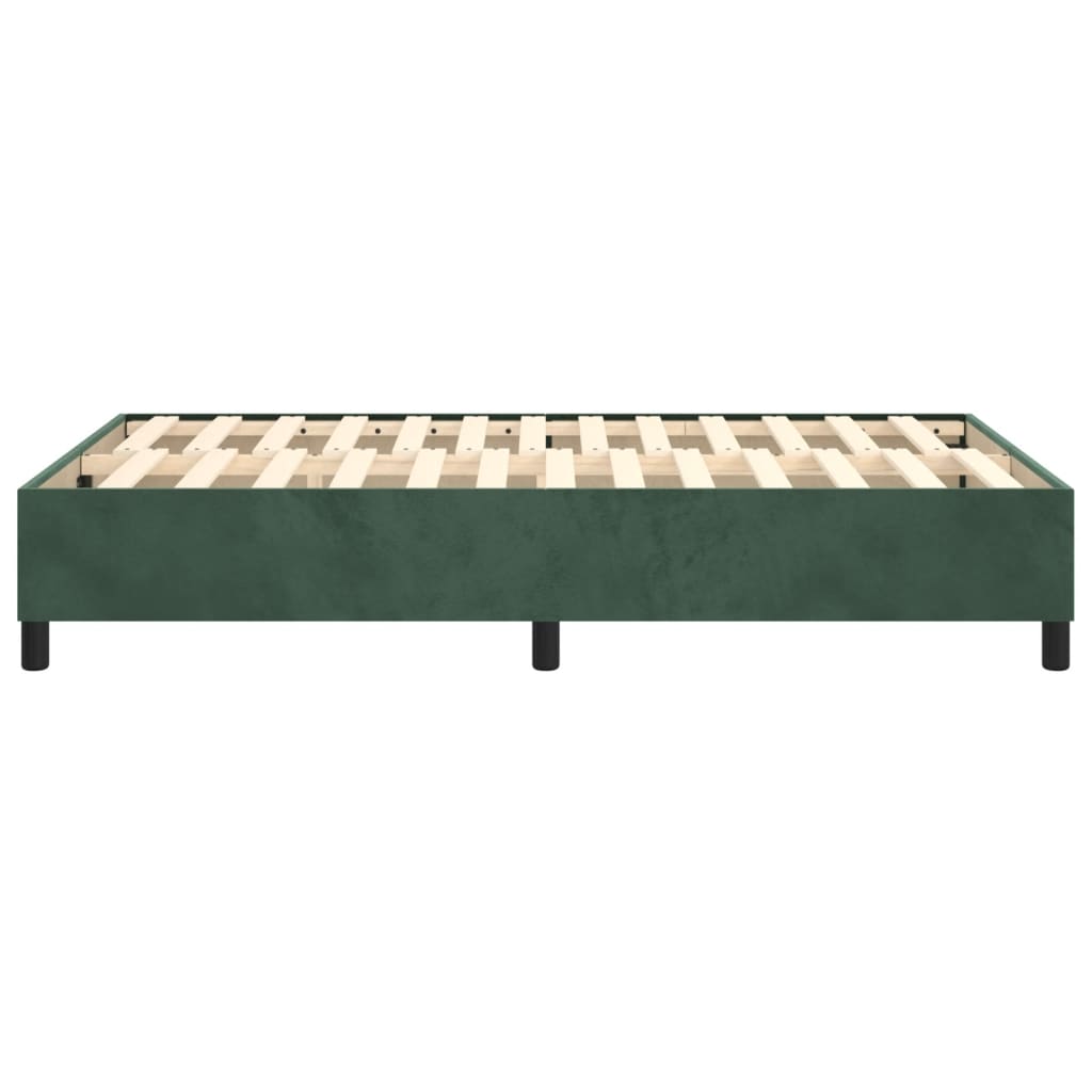 Cadre de lit sans matelas vert foncé 120x200 cm velours - XIOS