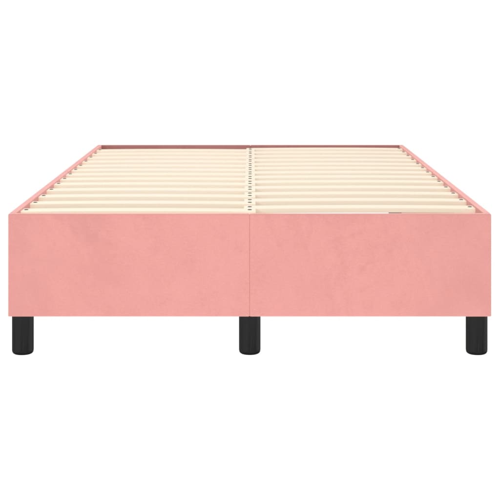Cadre de lit sans matelas rose 120x200 cm velours - XIOS