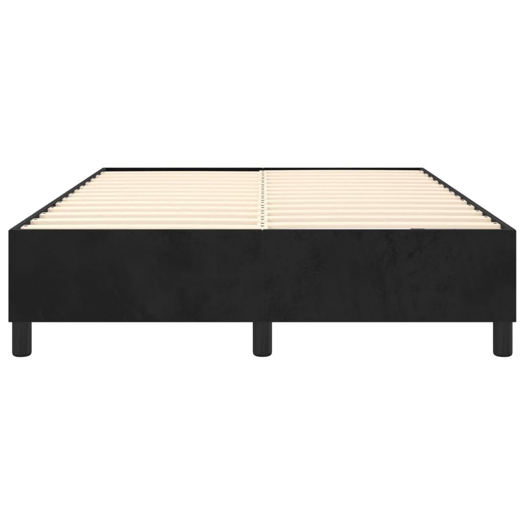 Cadre de lit sans matelas noir 140x190 cm velours - XIOS