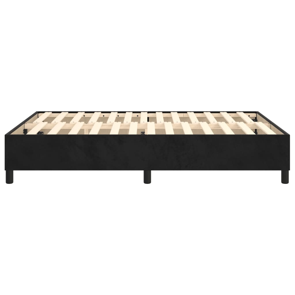 Cadre de lit sans matelas noir 140x190 cm velours - XIOS