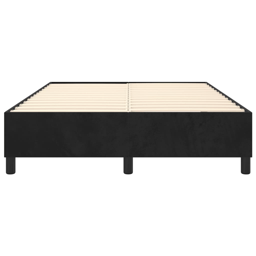 Cadre de lit sans matelas noir 140x200 cm velours - XIOS