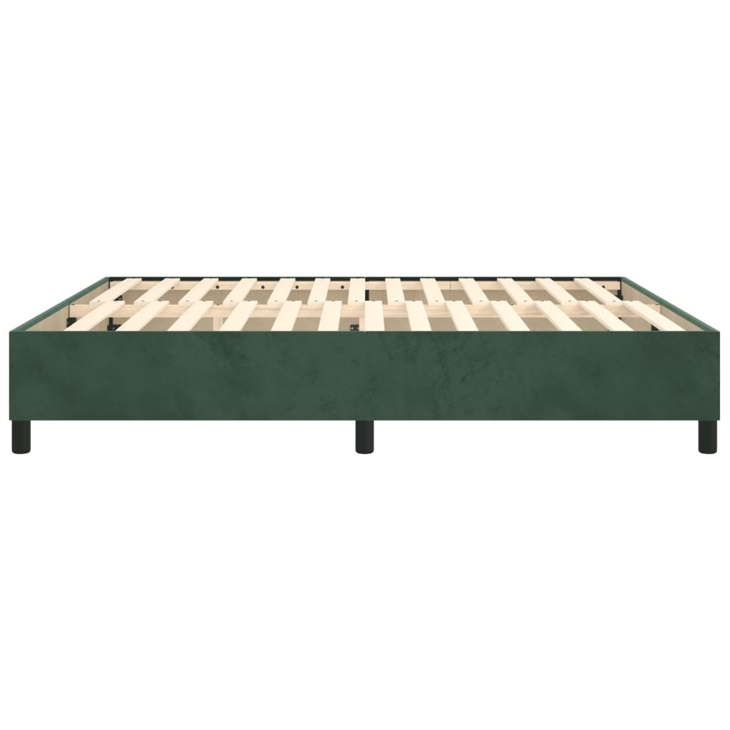 Cadre de lit sans matelas vert foncé 160x200 cm velours - XIOS