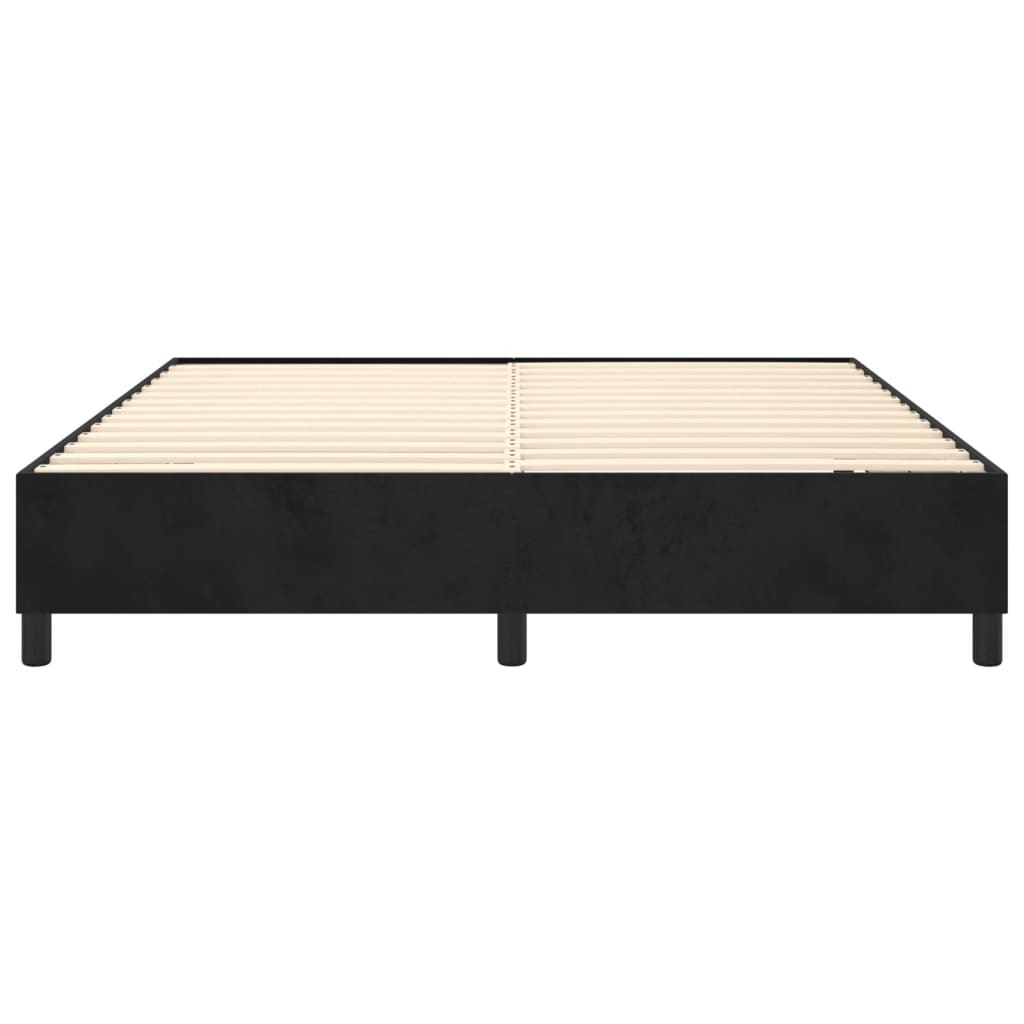 Cadre de lit sans matelas noir 180x200 cm velours - XIOS
