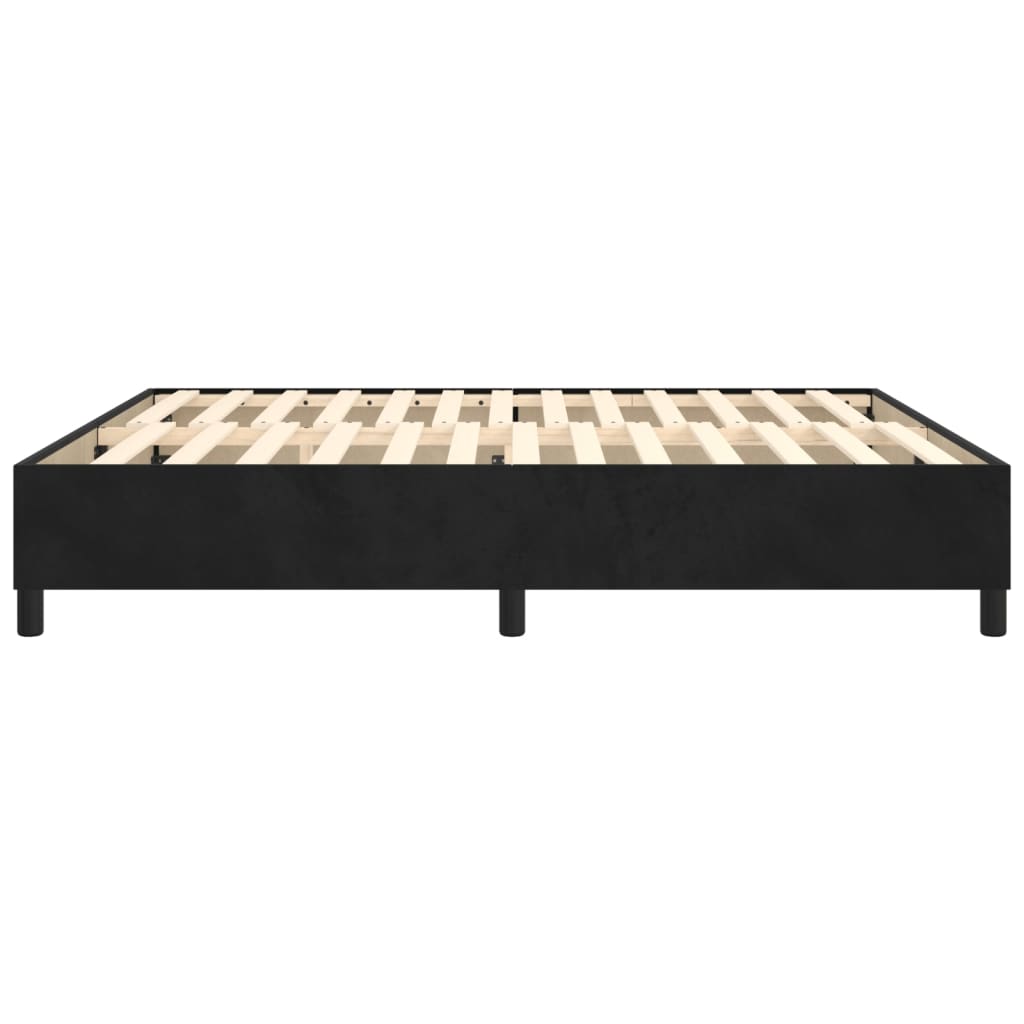 Cadre de lit sans matelas noir 180x200 cm velours - XIOS