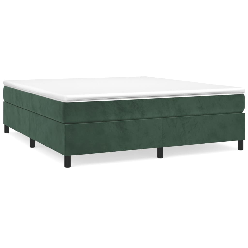 Cadre de lit sans matelas vert foncé 180x200 cm velours - XIOS