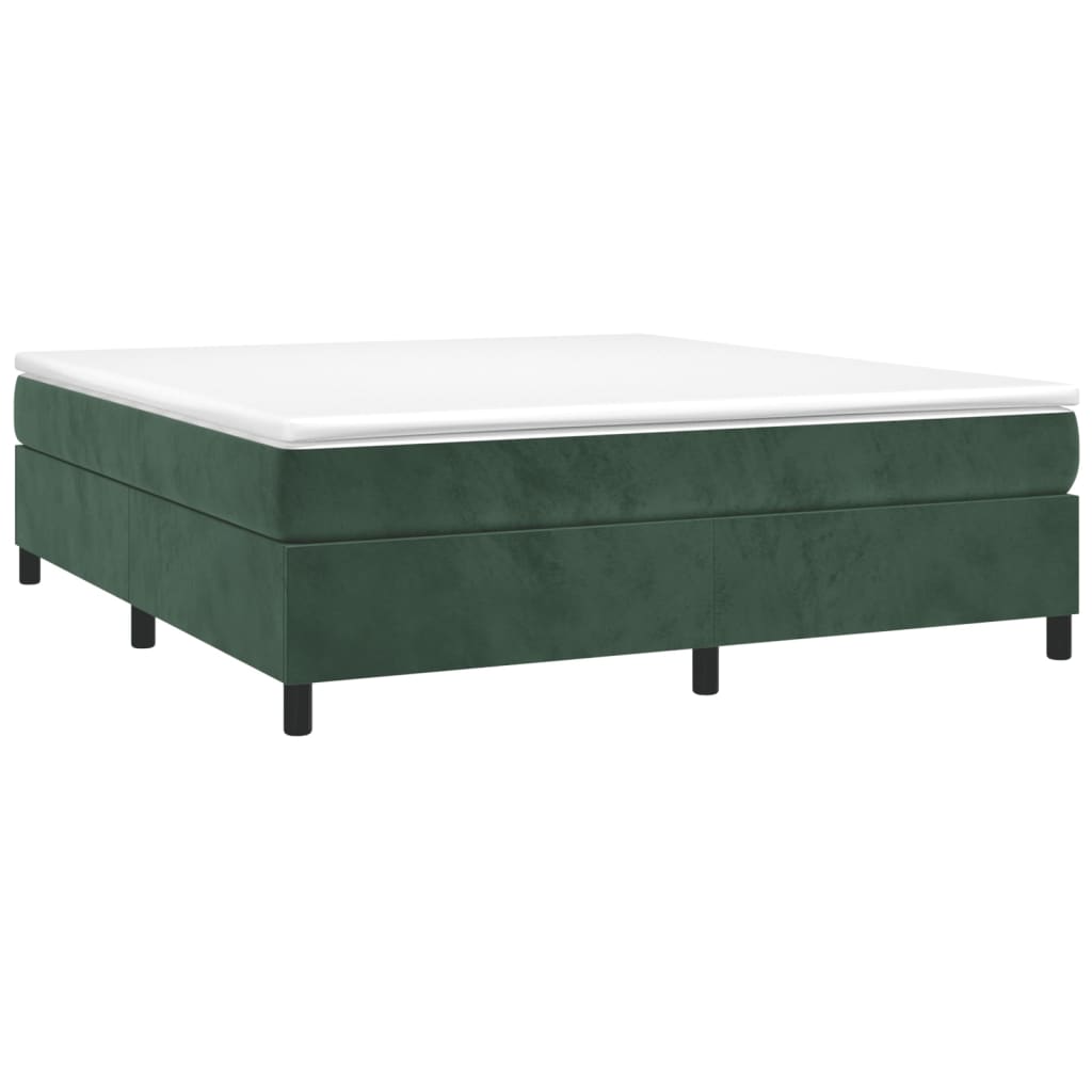 Cadre de lit sans matelas vert foncé 180x200 cm velours - XIOS