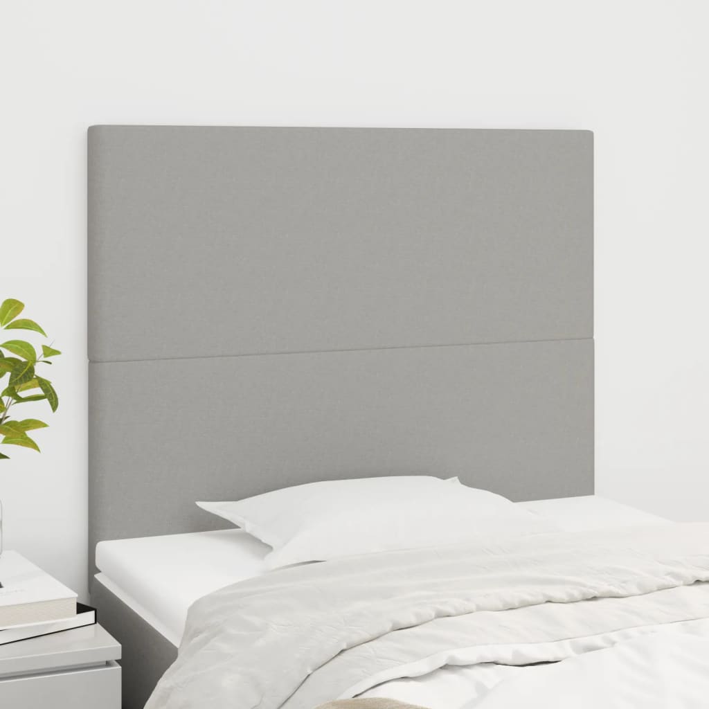 Têtes de lit 2 pcs Gris clair 80x5x78/88 cm Tissu - XIOS