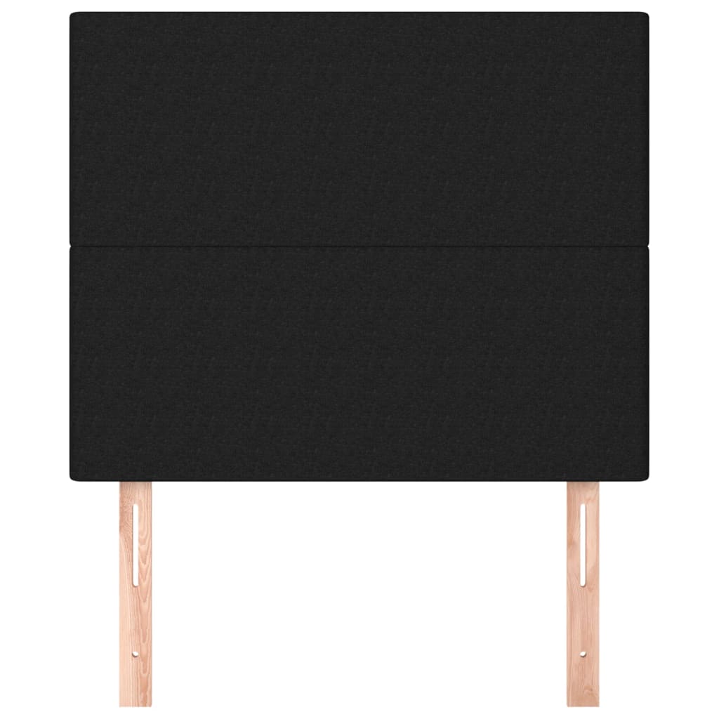 Têtes de lit 2 pcs Noir 80x5x78/88 cm Tissu - XIOS