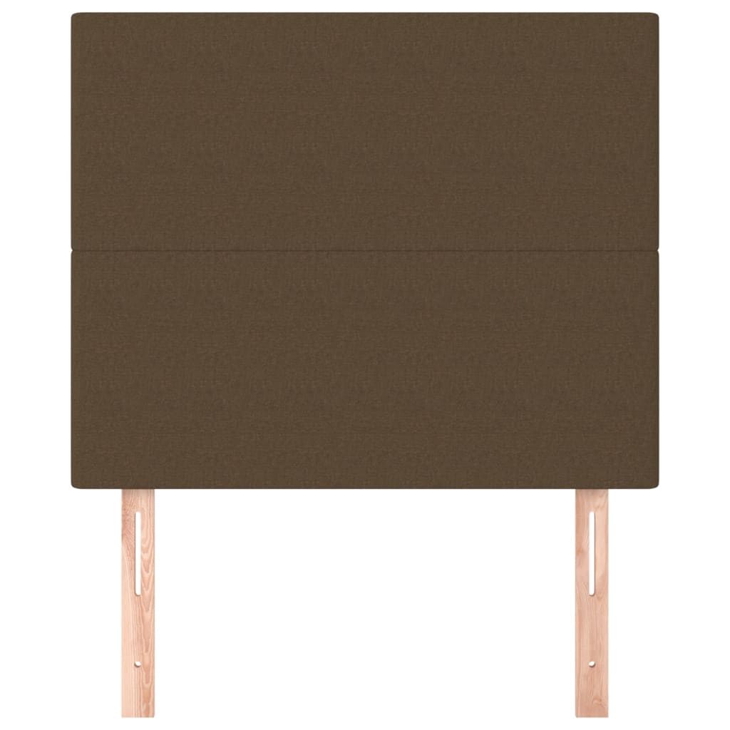 Têtes de lit 2 pcs Marron Foncé 80x5x78/88 cm Tissu - XIOS