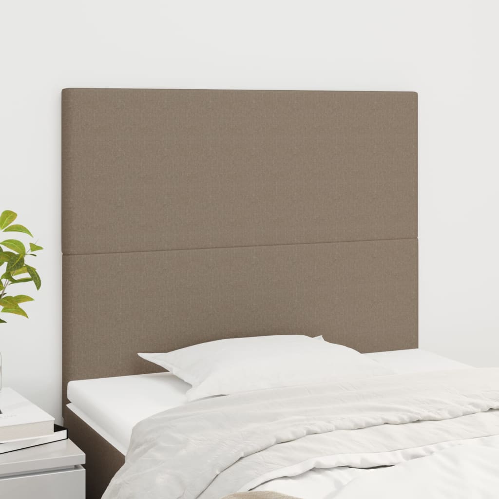 Têtes de lit 2 pcs Taupe 90x5x78/88 cm Tissu - XIOS