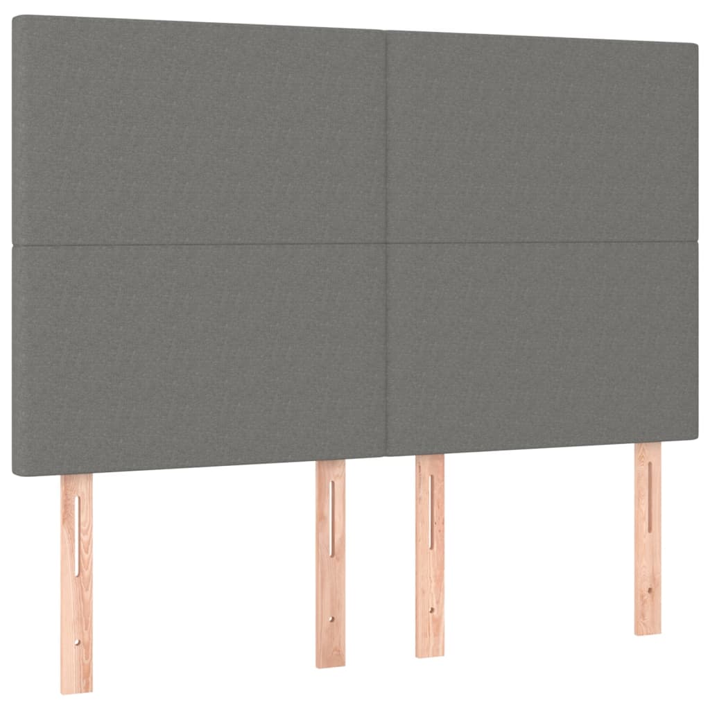 Têtes de lit 4 pcs Gris foncé 72x5x78/88 cm Tissu Têtes et pieds de lit vidaXL