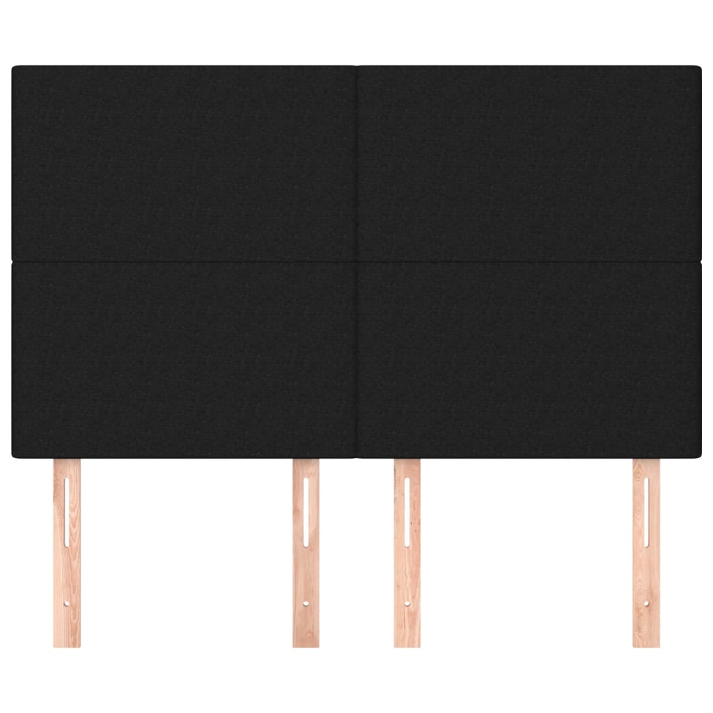 Têtes de lit 4 pcs Noir 72x5x78/88 cm Tissu - XIOS