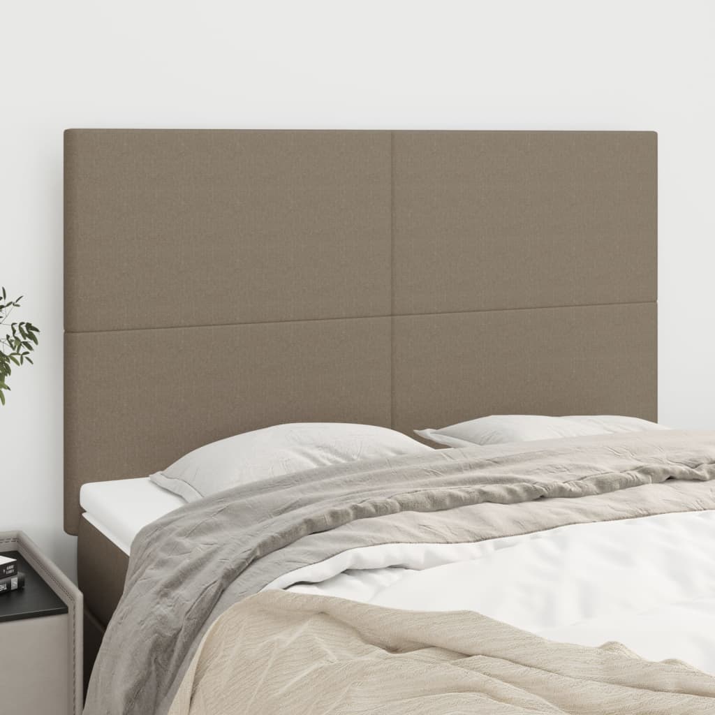 Têtes de lit 4 pcs Taupe 72x5x78/88 cm Tissu - XIOS