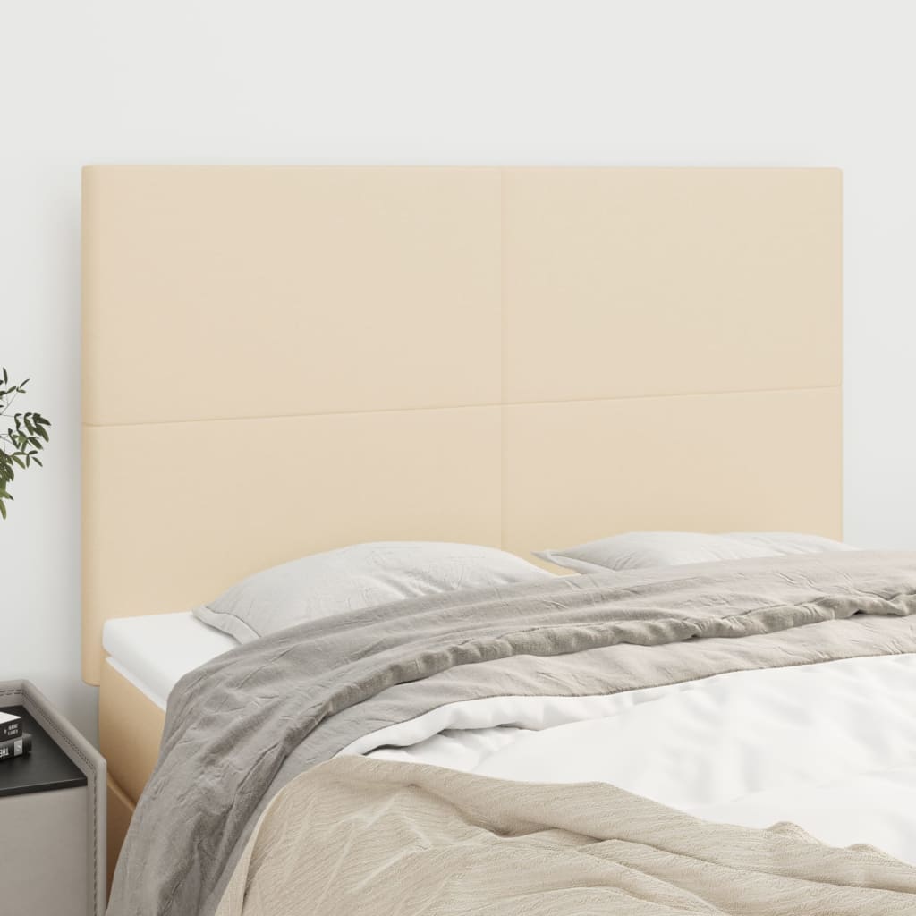 Têtes de lit 4 pcs Crème 72x5x78/88 cm Tissu - XIOS
