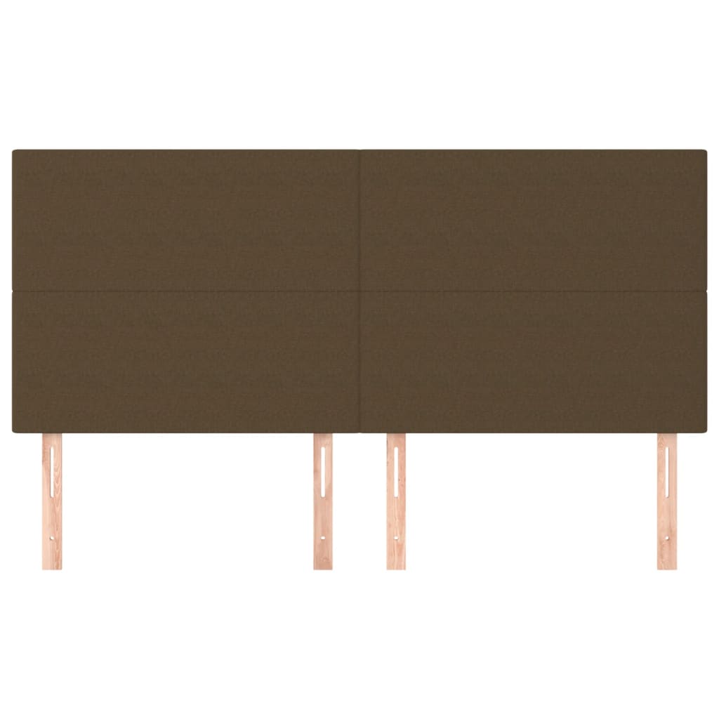 Têtes de lit 4 pcs Marron Foncé 80x5x78/88 cm Tissu - XIOS
