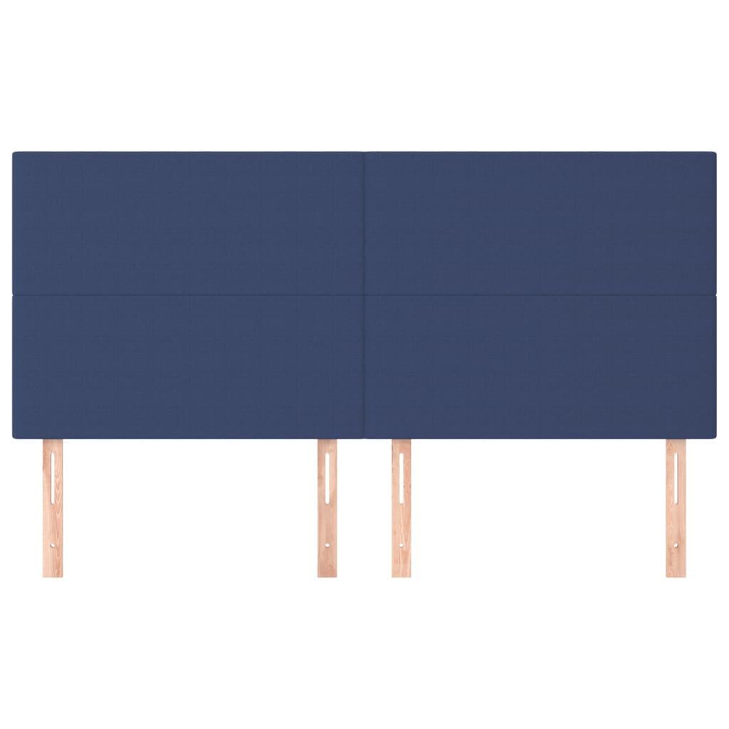 Têtes de lit 4 pcs Bleu 80x5x78/88 cm Tissu - XIOS