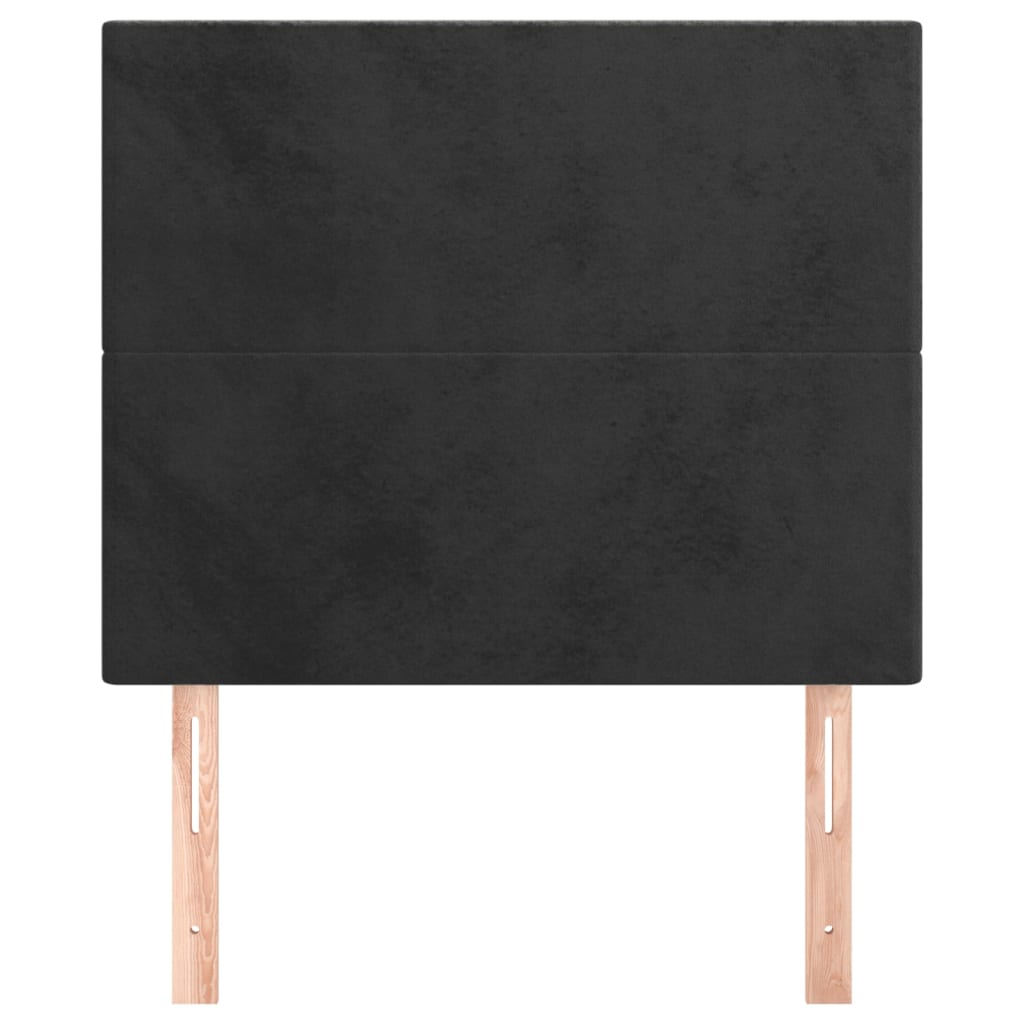Têtes de lit 2 pcs Noir 80x5x78/88 cm Velours - XIOS