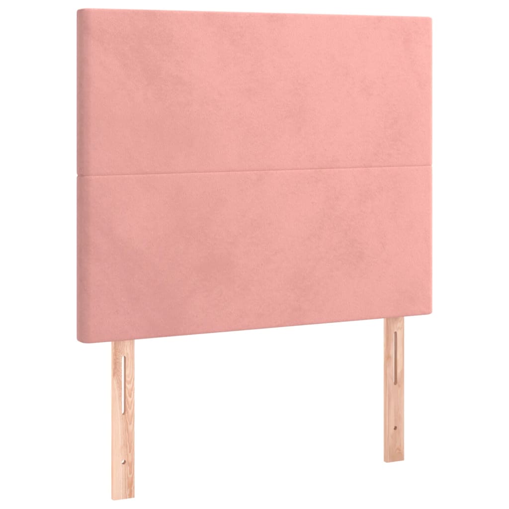 Têtes de lit 2 pcs Rose 80x5x78/88 cm Velours