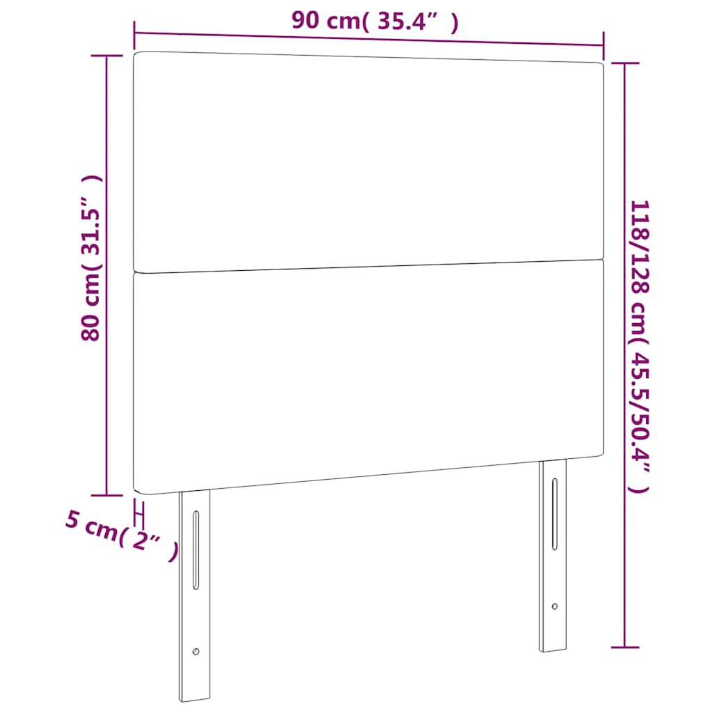 Tête de lit Vert foncé 90x5x118/128 cm Velours - XIOS