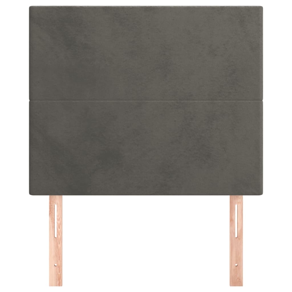 Têtes de lit 2 pcs Gris foncé 100x5x78/88 cm Velours - XIOS