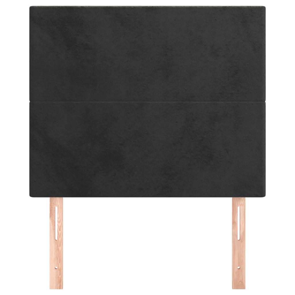 Têtes de lit 2 pcs Noir 100x5x78/88 cm Velours - XIOS