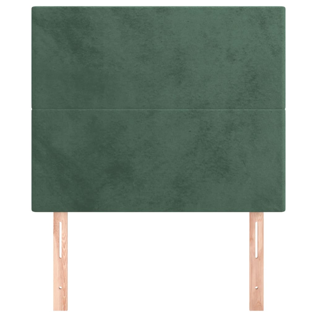 Têtes de lit 2 pcs Vert foncé 100x5x78/88 cm Velours - XIOS