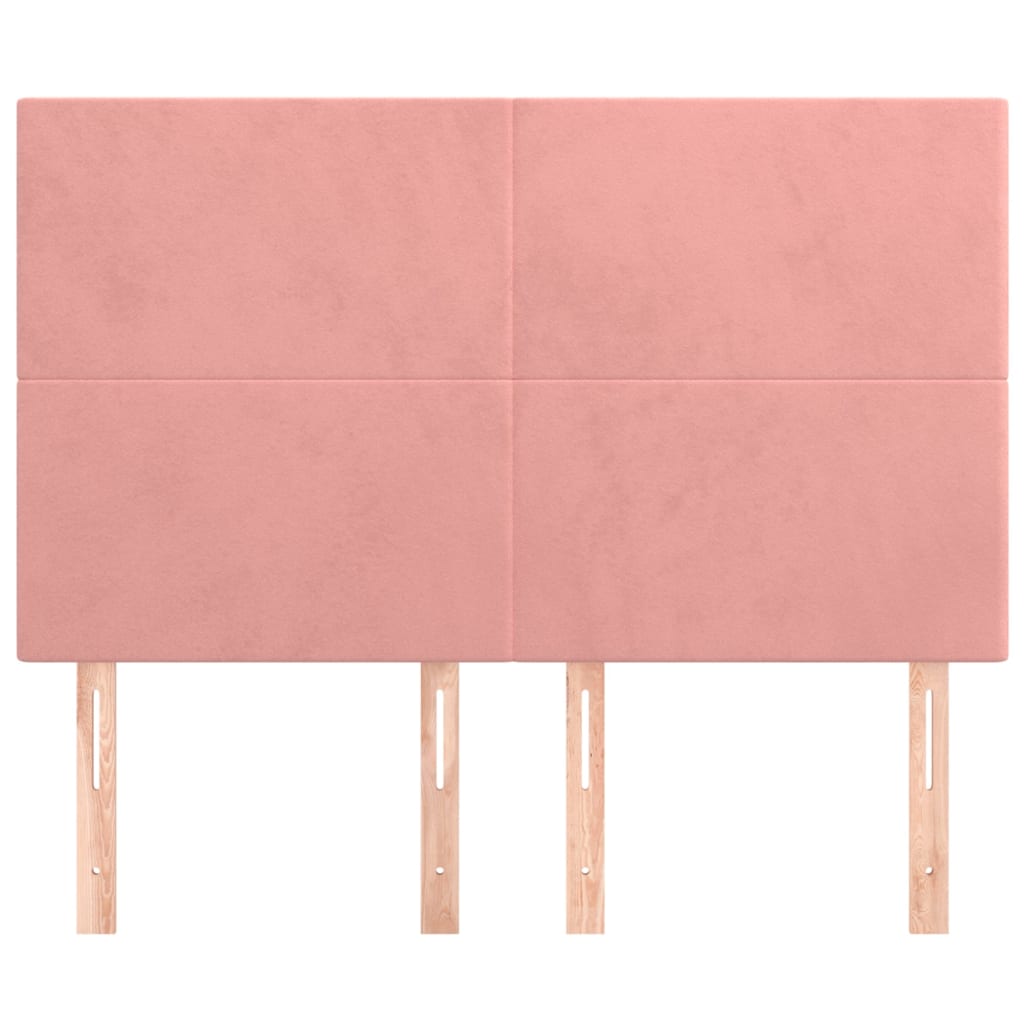 Têtes de lit 4 pcs Rose 72x5x78/88 cm Velours - XIOS